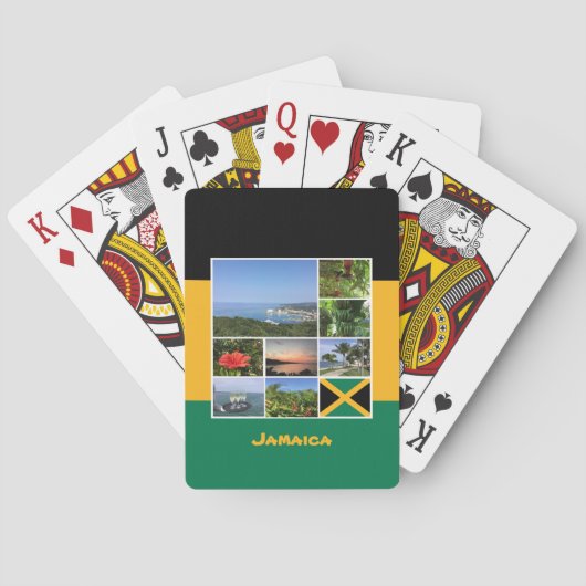 Jamaica Photo Collage Pokerkaarten (Achterkant)