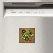 Jamaica proud magnet with jamaican colors (In Situ (Lave-vaisselle))