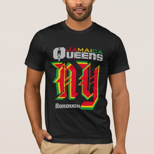 Jamaica Queens Blk. T-shirt (Voorkant)