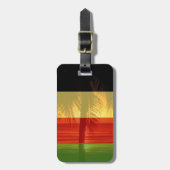 Jamaica Rasta Colors Caribbean Beach Bagagelabel (Voorkant verticaal)