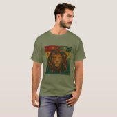 Jamaica Rasta Lion T-shirt (Voorkant volledig)