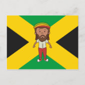 Jamaica Rasta Man Land Vlag Briefkaart Cadeauidee (Voorkant)