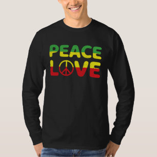 Jamaica Reggae Muziek Rasta Pride Peace Love 2 T-shirt