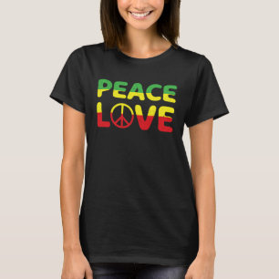 Jamaica Reggae Muziek Rasta Pride Peace Love 2 T-shirt