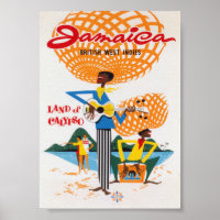 Jamaica Retro Vintage Travel Poster