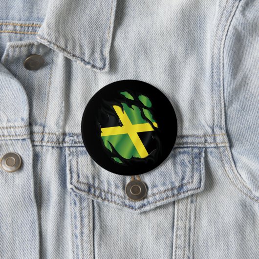 Jamaica Ripped Flag Ronde Button 7,6 Cm (In situ)