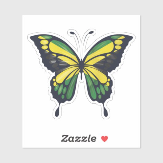 Jamaica Ripped Flag Sticker (Vel)