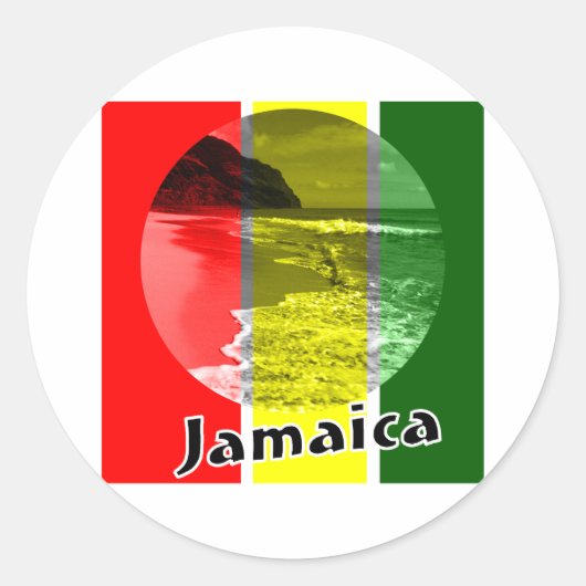 Jamaica Ronde Sticker (Voorkant)