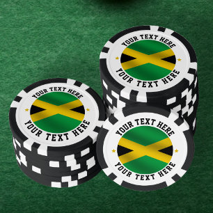 Jamaica Ronde Tekst Jamaicaanse vlag Poker Chips
