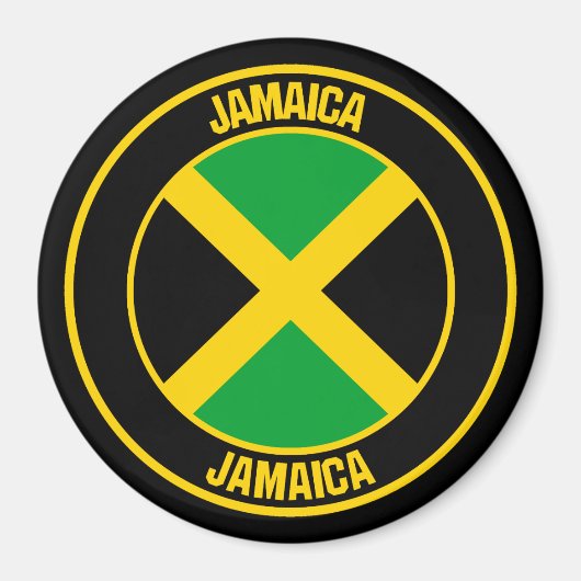 Jamaica Round Emblem Magneet (Voorkant)