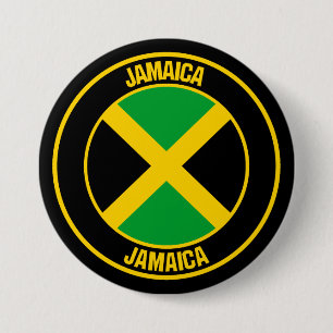 Jamaica Round Emblem Ronde Button 7,6 Cm