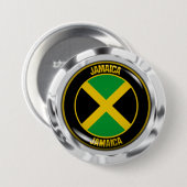 Jamaica Round Emblem Ronde Button 7,6 Cm (Voorkant /achterkant)