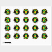 Jamaica Round Emblem Ronde Sticker (Vel)