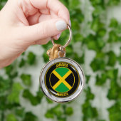 Jamaica Round Emblem Sleutelhanger (Hand)