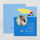 Jamaica Save the Date Foto Aankondiging (Voorkant / Achterkant)