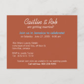 Jamaica Save The Date (koraalzand) Aankondigingskaart (Achterkant)