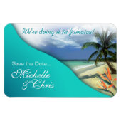 Jamaica Save The Date (smaragdgroene wateren) Magneet (Horizontaal)