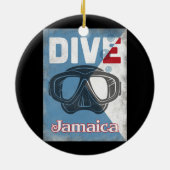 Jamaica scuba duikmasker keramisch ornament (Achterkant)