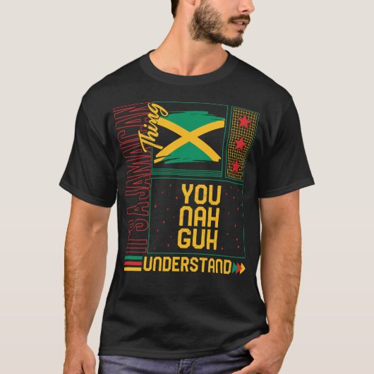 Jamaica Shirt, het is een Jamaicaans ding vlag ont T-shirt (Voorkant)