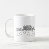 Jamaica Skyline Stylized Skyline Coffee Mok (Links)