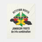 JAMAICA ST KITTS Irie Combinatie Fleece Deken (Voorkant)