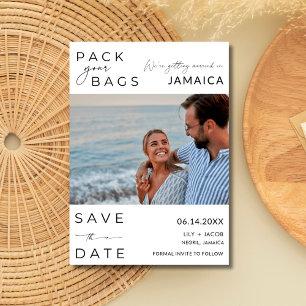 Jamaica Strand Bestemming Foto Bruiloft Save The Date