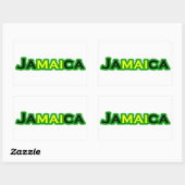 Jamaica (tekst) rechthoekige sticker (Vel)