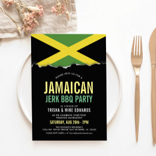 Jamaica thema keuken Party Flag Uitnodigen Kaart