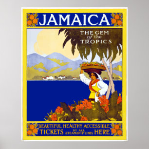  Jamaica Travel Poster