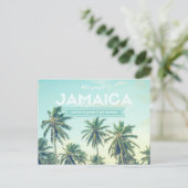 Jamaica Tropical Beach Wedding Save the Dates Aankondigingskaart (Staand voorkant)