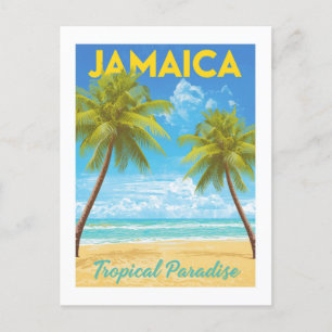  Jamaica Tropical Paradise Palm Tree Beach Briefkaart