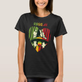 Jamaica UFO Reggae Heart Rasta Souvenir Rastafaria T-shirt (Voorkant)