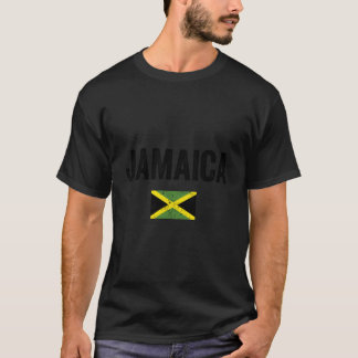 Jamaica Uitgestrekte Jamaicaanse Vlag Trots Jamaic T-shirt