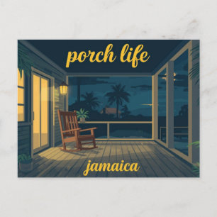 Jamaica veranda leven avond briefkaart