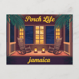 Jamaica veranda leven avond briefkaart