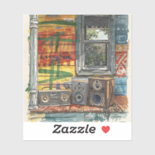 Jamaica veranda leven sticker
