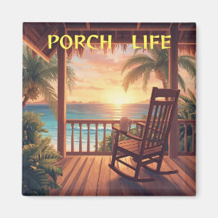 Jamaica veranda leven zonsondergang magneet