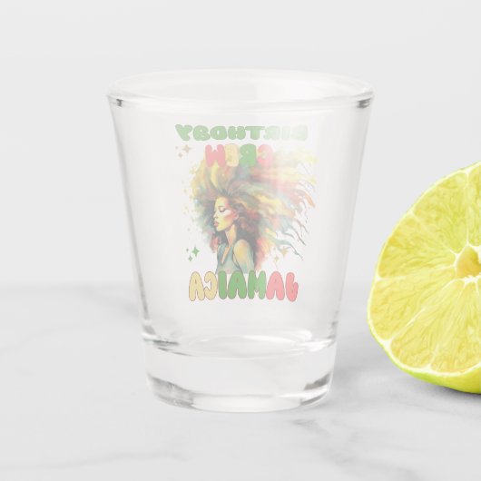 Jamaica Verjaardag Meisje Matching Crew Reisgroep Shot Glas (Achterkant)