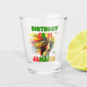 Jamaica Verjaardag Meisje Matching Crew Reisgroep Shot Glas (Voorkant)