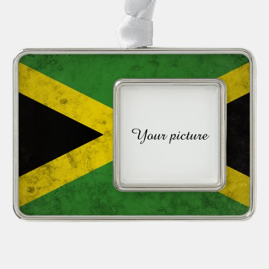 Jamaica Verzilverd Kader Ornament (Voorkant)
