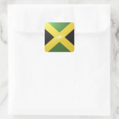 Jamaica vierkante glossy vlag vierkante sticker (Tas)