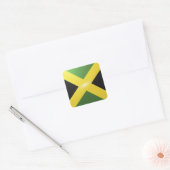 Jamaica vierkante glossy vlag vierkante sticker (Envelop)