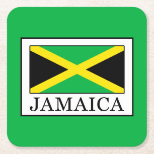 Jamaica Vierkante Kartonnen Onderzetter