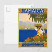 Jamaica vintage-reis briefkaart (Voorkant / Achterkant)