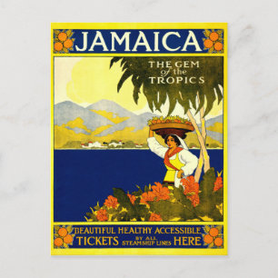 Jamaica, vintage reisposter feestdagenkaart