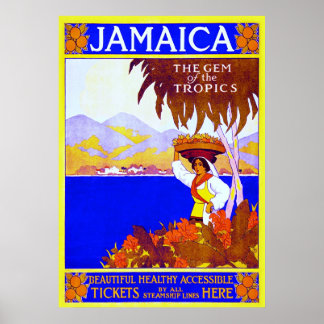 Jamaica ~ Vintage Travel Canvas Poster