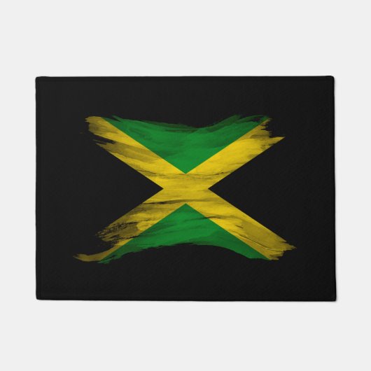 Jamaica vlag borstelslag, nationale vlag deurmat (Voorkant)
