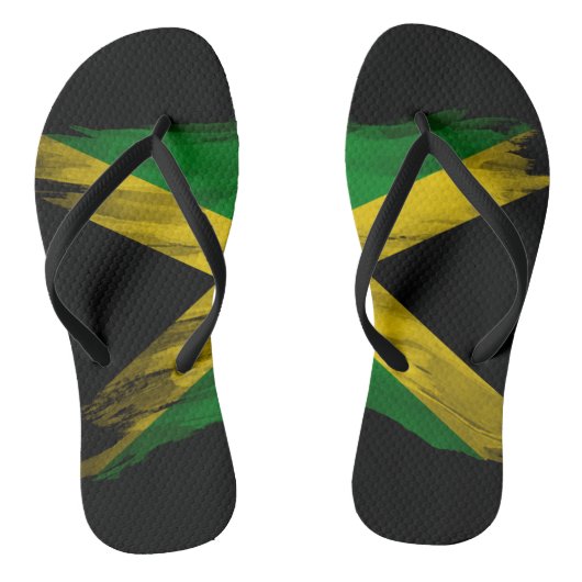 Jamaica vlag borstelslag, nationale vlag teenslippers (Voetbed)