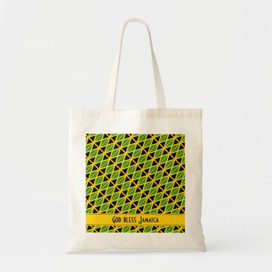 JAMAICA VLAG Geschrift gepersonaliseerd Tote Bag (Voorkant)