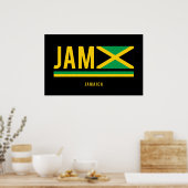 Jamaica-vlag ISO-code Alpha 3 Design Poster (Keuken)